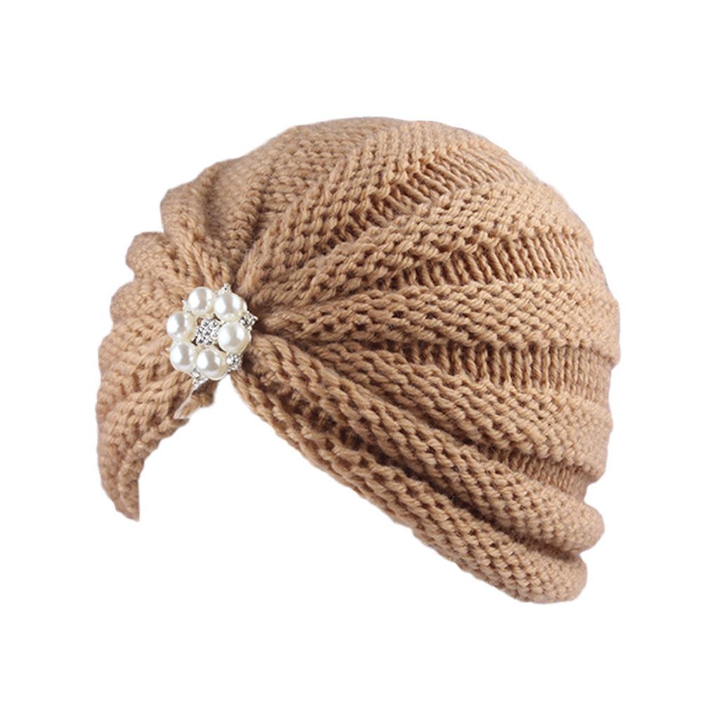 

Європейська та американська в язана шапка для малюків з вовни - теплий тюрбан на осінь та зиму