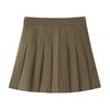 Women's Summer High Waist A-line Pleated Skirt - College Style Ice Silk Midi Skirt