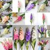 Silk Artificial Hyacinth 80cm Violet Flower Branch Reusable   DIY