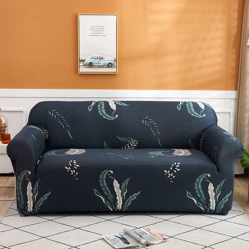 Leaves Floral Printed Slipcover 1234 Seater Sofa Cover Universal Couch Case