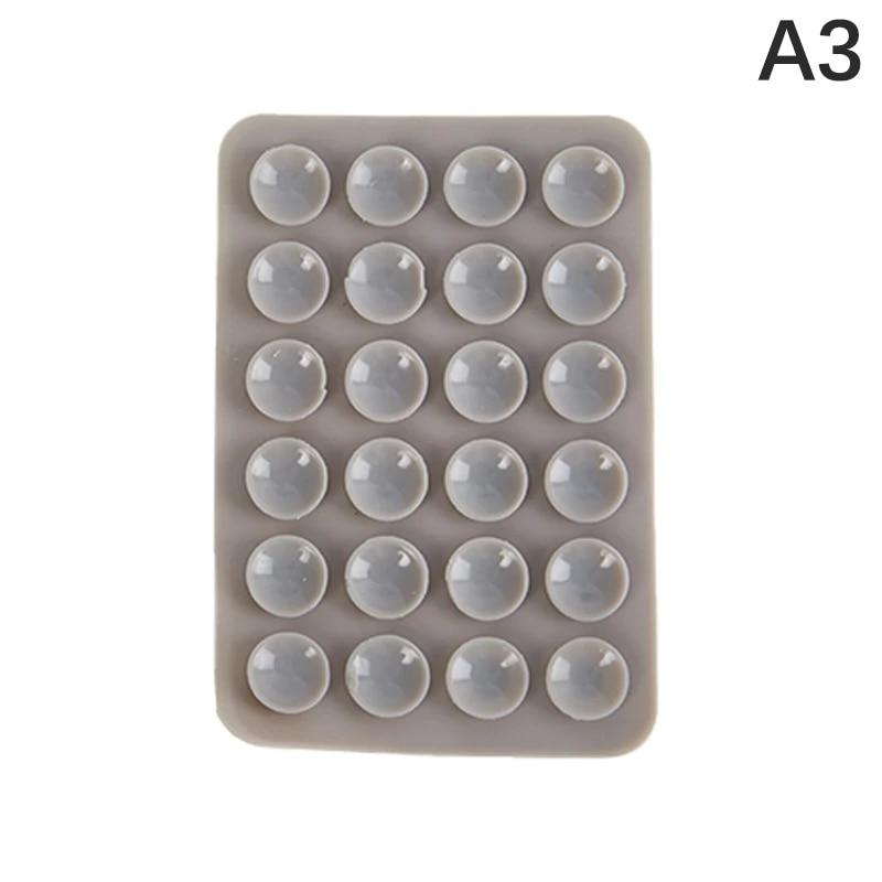Double Side Silicone Suction Pad For Mobile Phone Fixture Suction Cup Backed Adhesive Silicone Rubber Sucker Pad For Fixing