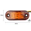 Výstražná LED dioda Oválná boční obrysová svítilna 12V 24V Nákladní příslušenství