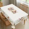 VIKAMA Aquarell Blume und Vogel Tischdecke, Ölbeständig, Küchentisch Esszimmertisch Dekoration, Couchtischdecke, Heimdekoration