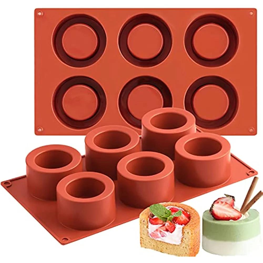 Round Cake Cake Mold Cake Decorating Moulds Silicone Mold Baking Tools for Cakes Mousse Soap Molds 3D Cake Tray Baking Pan