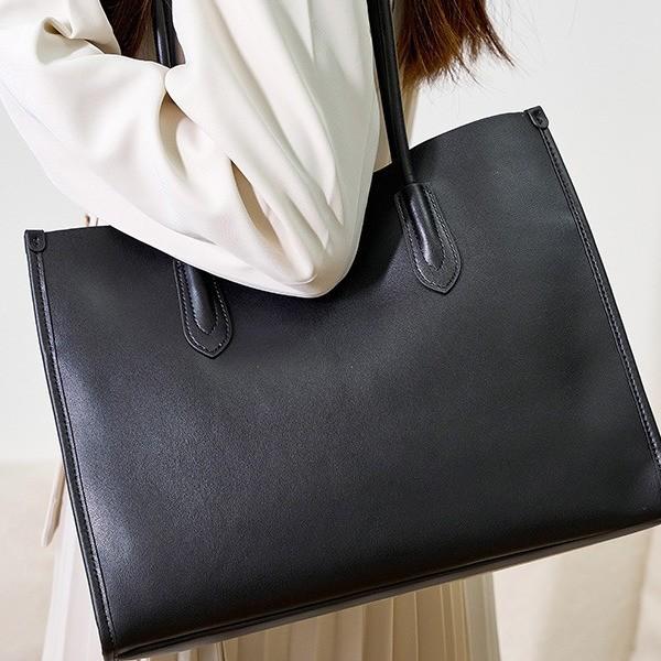 Large Capacity Genuine Leather Women's Bag Niche Soft Leather Tote Bag 2025 New Versatile Retro High-end Feel Single Shoulder Women's Large Bag