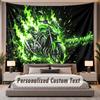 Motorcycle Biker (45) Theme Personalized Tapestry Custom Name Text Wall Hanging Tapestry Home Background Decoration