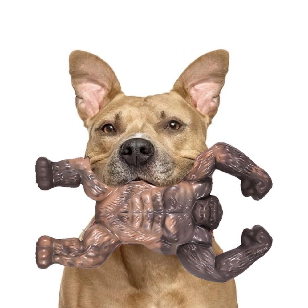 

Игрушка для жевания гориллы в форме гориллы, реалистичная нейлоновая игрушка для чистки зубов, игрушка для собак, обучающая игрушка для моляров домашних животных