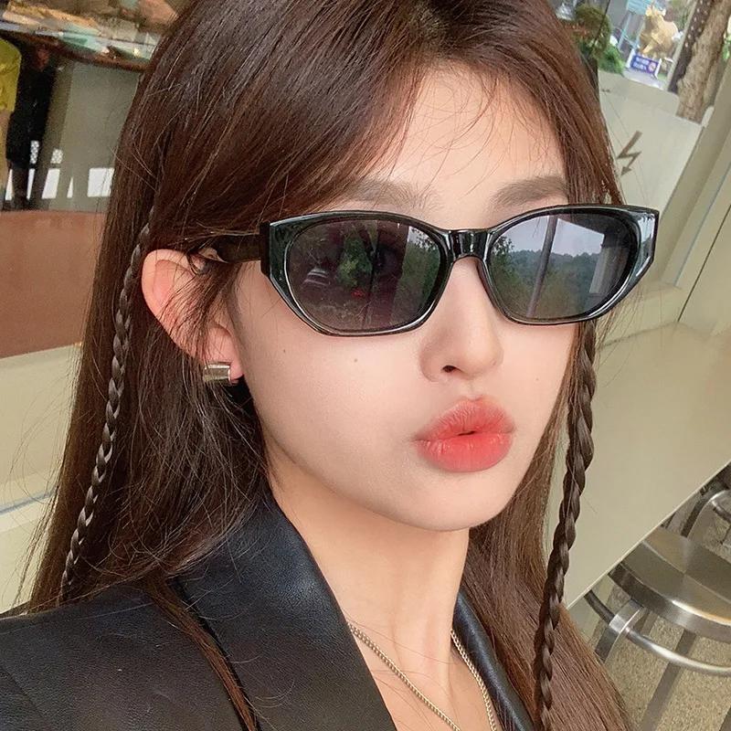 New Trendy European American Cat Eye Sunglasses Woman Fashionable Sunglassess Man Outdoor Skiing Casual Sunglasses