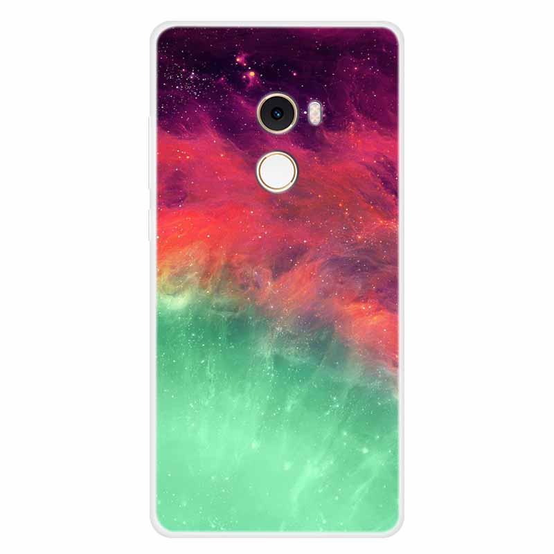 For Xiaomi Mix 2 Case Luxury Soft Silicone Back Cover Case For Xiaomi Mi Mix2 MDE5 Coque TPU Cartoon Bumper Funda Cute Shell