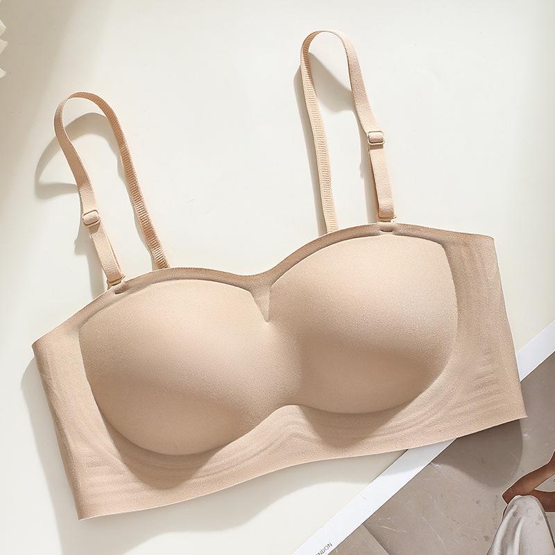 

Женский бесшовный желеобразный мягкий нескользящий бюстгальтер без косточек с красивым дизайном спины L