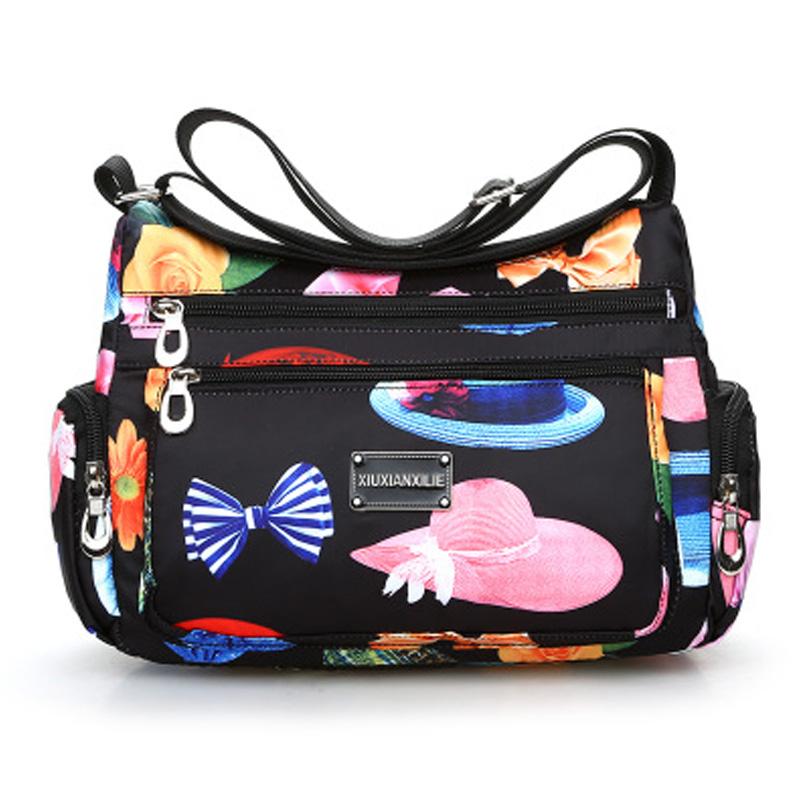 Borse a tracolla da donna floreali alla moda in stile rurale Borse a tracolla leggere con cerniera vintage in stile europeo e americano