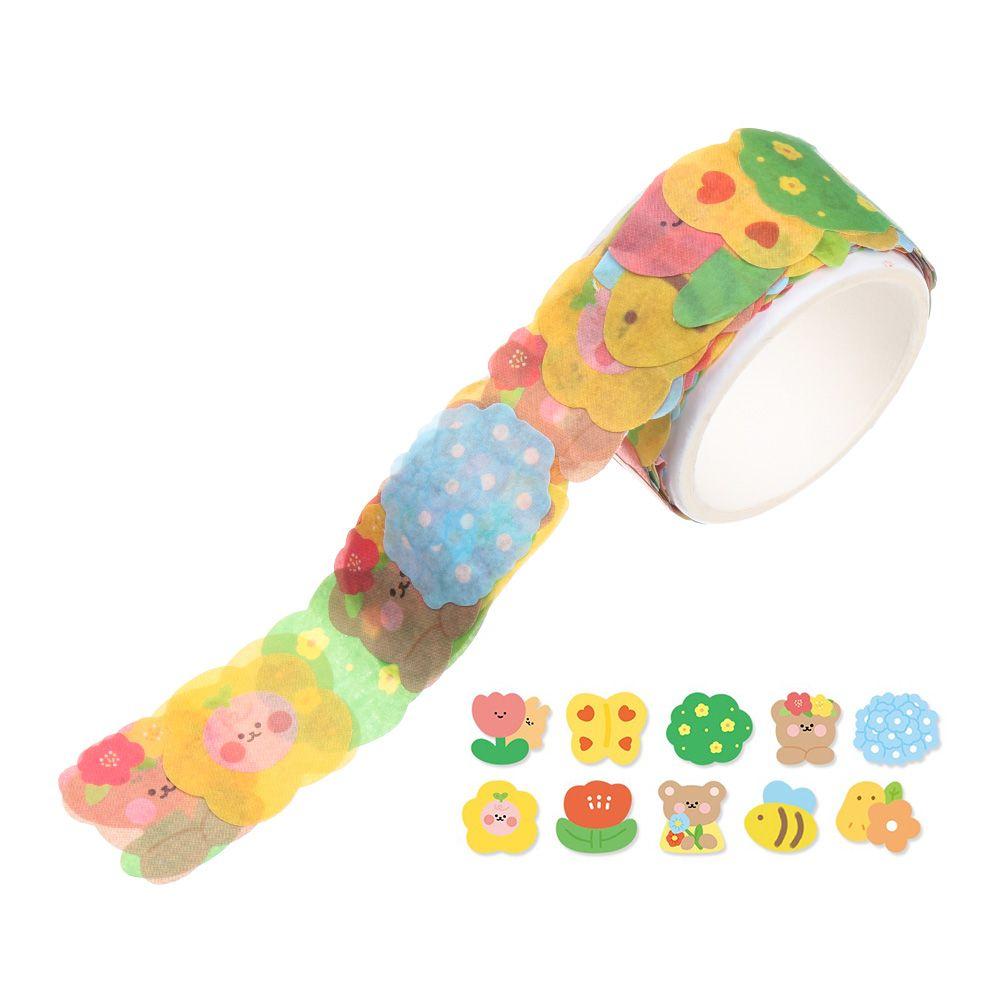 100 Pcs/pack Kawaii Fruit Animals Dot Washi Stickers Tearable Sticky Paper Notebook Decorative Stickers