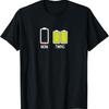 Asian Size Men’s Low Battery Print Pattern, Versatile, 100% Cotton T-Shirt, Comfortable and Bre