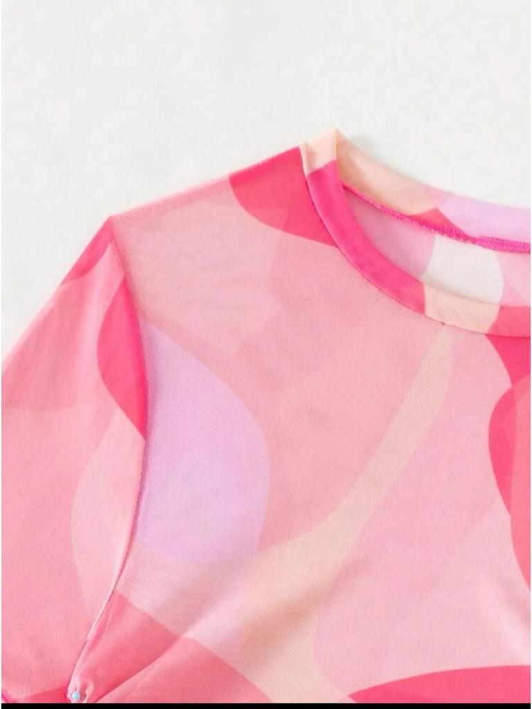 2024 European & American Tie-Dye Sexy Bikini Set for Women - Four-Piece Swimsuit