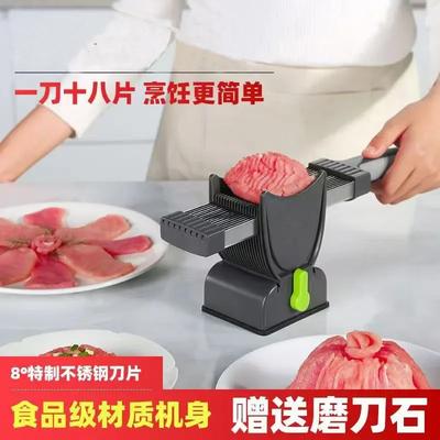 Manual Meat Cutter Kitchen Tool for Thin Slices Shredded Diced Minced - Household Essential for Efficient Cooking