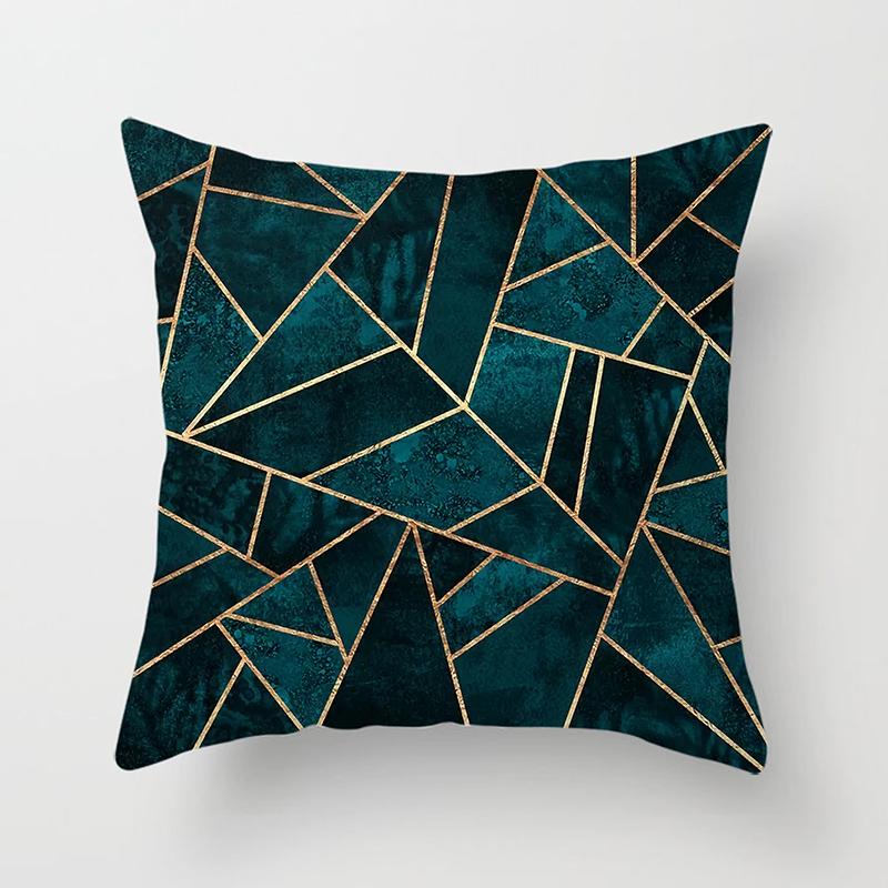 Geometric Art Series Double-sided Printed Pillow Cover Short Plush Suitable Living Rooms Bedrooms Sofas Throw Cushion Cover