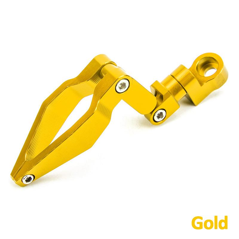Universal Motorcycle Brake Cable Clamp Folding Aluminum Alloy Oil Pipe Line Holder Anti-Shake Shock Absorber Buckle золотой