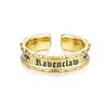 X Harry Potter Official Collaboration Ravenclaw Ring, Adjustable Size 10-12, Open Ring, Gold/Silver, Harry Potter Exclusive Box, Halloween/Christmas G
