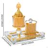 Glass Incense Burner Set Portable Crafts Decorative Stand Home Fragrance for Office Study