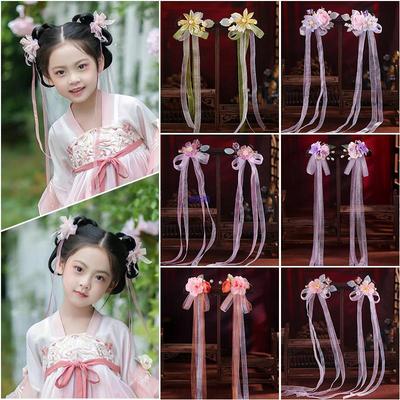 Fee Quaste Glas Haarspange - Hanfu Stil Kinderaccessoire für Mädchen