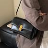 Autumn and winter retro women's work small bag versatile high-end oil wax leather fashion shoulder messenger bag