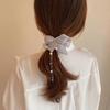 Neue Damen Perlen Strass Haargummi Scrunchie Quaste Chiffon Dickdarm Elastische Haar Bänder Schleife Pferdeschwanz Haar Zubehör