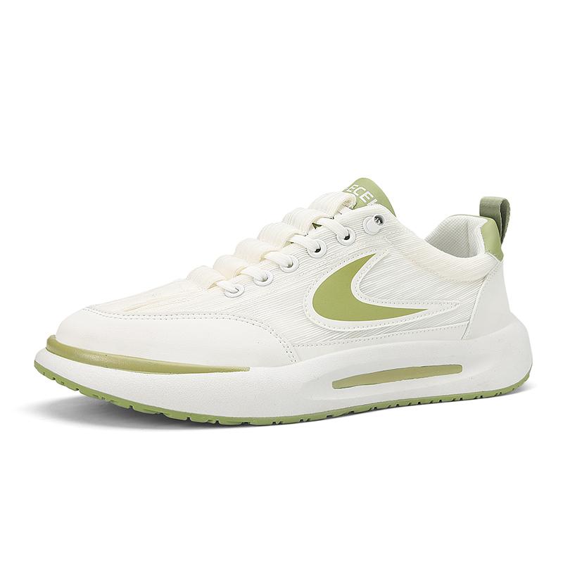 

Ультрамягкие и дышащие мужские удобные кроссовки на шнуровке 42 белый/зелёный