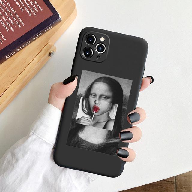 Fashion Art Abstract David Lines Face Phone Case For Iphone 13 12 11 Pro Max Xr X Xs 8 7 Plus Se2020 Soft Silicone Cover Shell