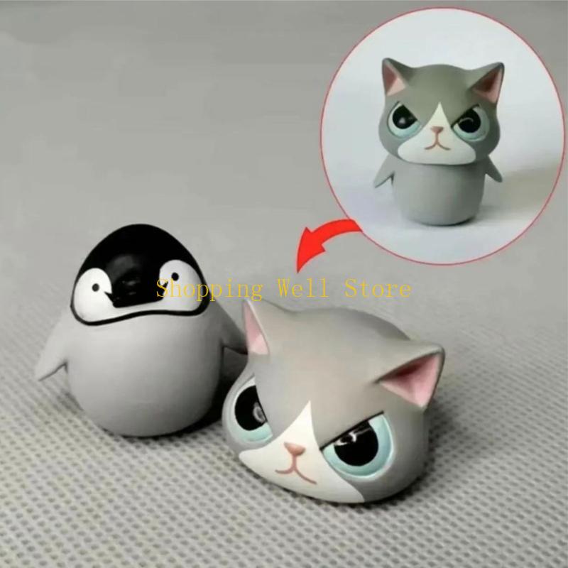 

KX4B 6Pcs Lifelikes Kitten Figurines Animals Statues Gift for Kids Toddlers Boys Girl CN