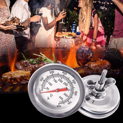Barbecue Charcoal Grill Thermometer Pit Wood Smoker Thermometer Temperature Gauge Grill Pit Thermometer Fahrenheit/℃