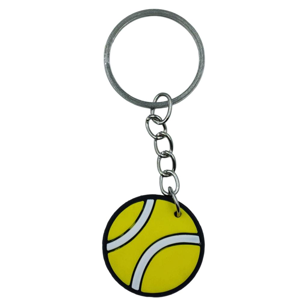 Creative Sports Keychain: Soft PVC Rubber Keyring for Football, Basketball, Volleyball, Rugby Bag Pendant