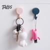 Damage Free Wall Hooks 10PCS Adhesive Hooks, Decorative Multi-colored Plastic Hangers, No Storage Organizers Drilling Required Colorful for