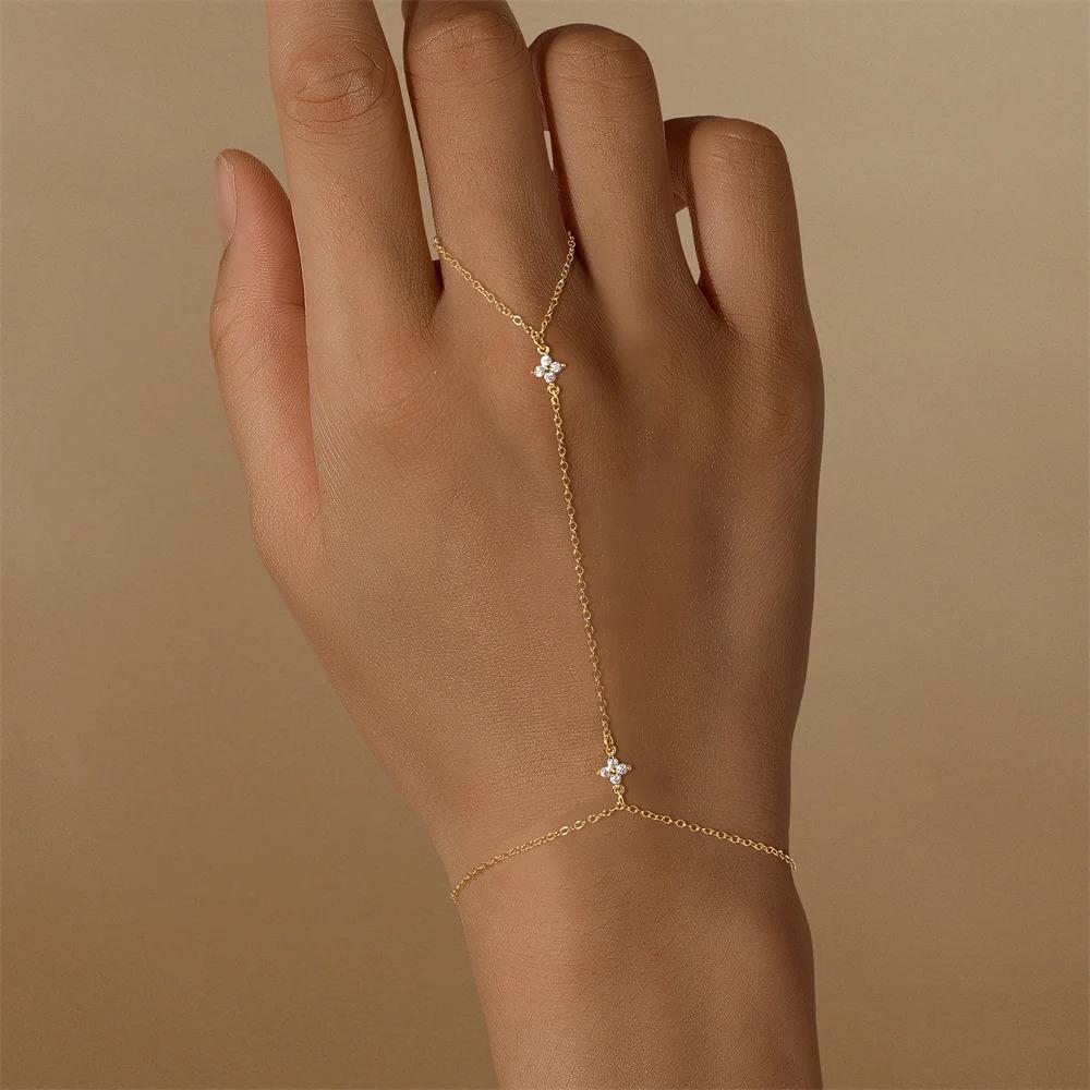 CANNER Bracciale con Charm in Argento 925 Stile INS Occhio di Cavallo Zircone con Catena ad Anello per Donna Uomo Coppia Gioielli da Festa