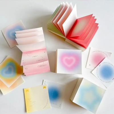 400Sheets High Quality Gradient Memo Pad Non-Sticky Dusk Sun Halo Note Paper Tearable Material Paper Stationery