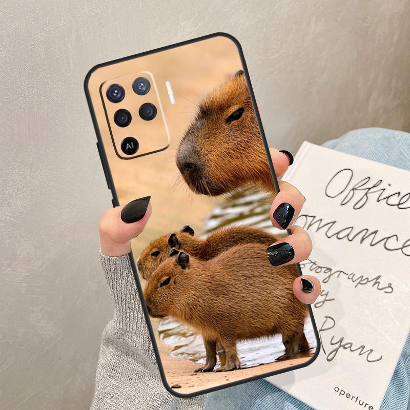 Animal Funny Capybara Case For Oppo A5 Pro A15 A17 A57 A77 A94 A74 A54 A16 A76 A96 A40 A60 A80 A18 A38 A58 A78 A98