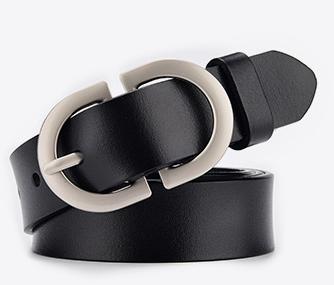 Manufacturers Sell New Leather Belt Custom Ladies Popular All-match Retro Jeans Pin Buckle Belt чёрный