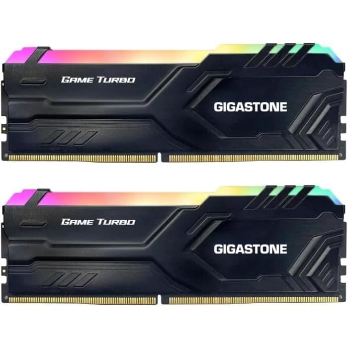 Mémoire RAM DDR4 - GIGASTONE - Game Turbo - 32Go - 3200MHz - RGB - UDIMM