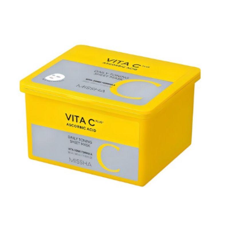MISSHA Vita C Plus Daily Toning Sheet Mask – 30 Sheets (350 ml)