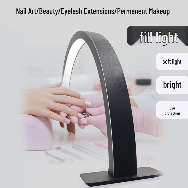 LED Half-Moon Nail Lamp: Curved Eye-Protection Light for Beauty Salons