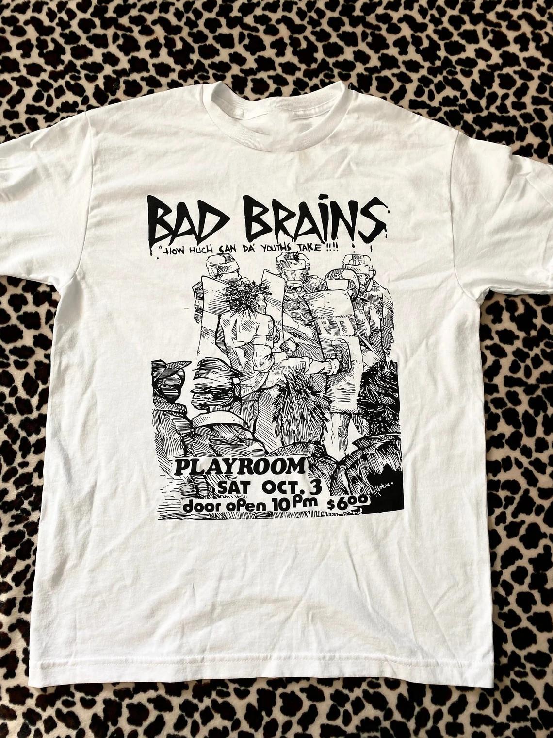 Hot Bad Brains Band White T-Shirt Cotton All Size Unisex ND066 S