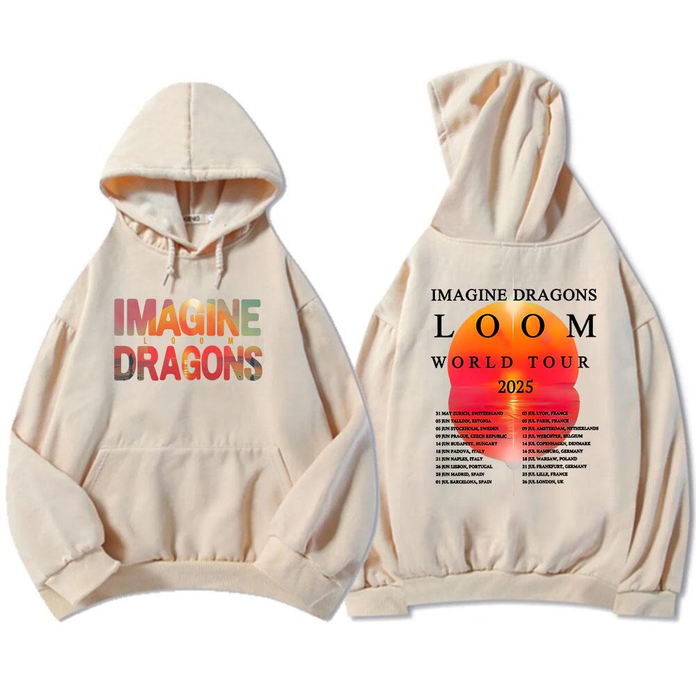 Imagine Dragons Loom Tour Hoodies Streetwear Unisex Hip Hop Long Sleeve Sweatshirts Harajuku Graphic Hoody Men Women Hoodie