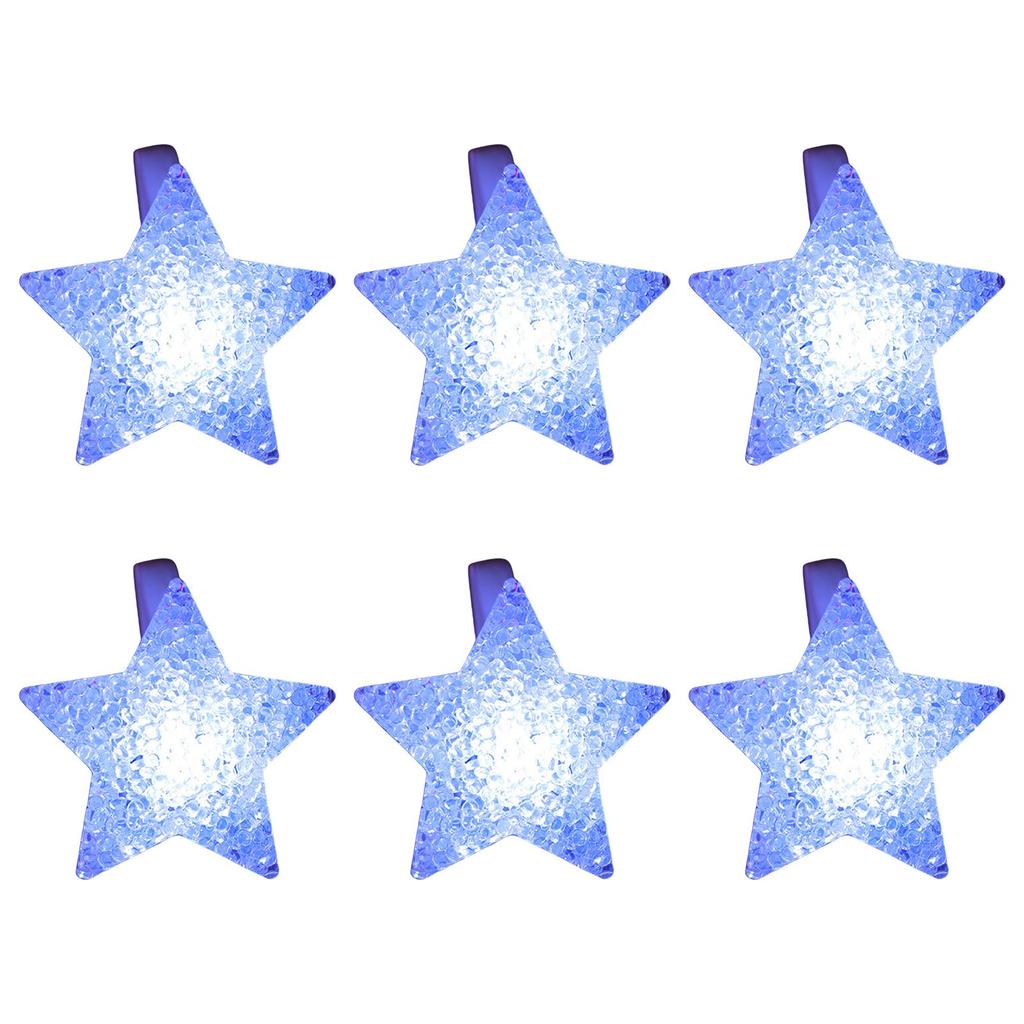 Pack of 6 Multi Color Flashing LED Bracelets LED Light Bracelets with Star Adornment for Immersive Party Experience