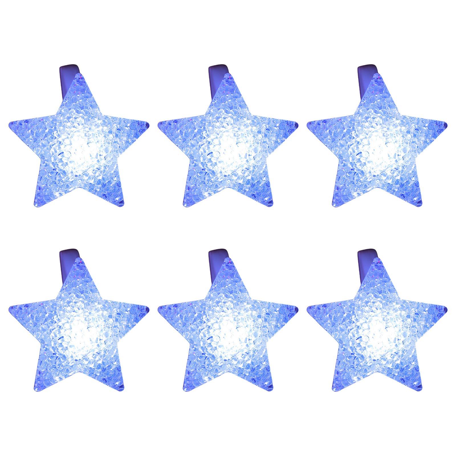 

Набор из 6 разноцветных мигающих светодиодных браслетов, светодиодные браслеты со звездой для полного погружения в атмосферу вечеринки белый