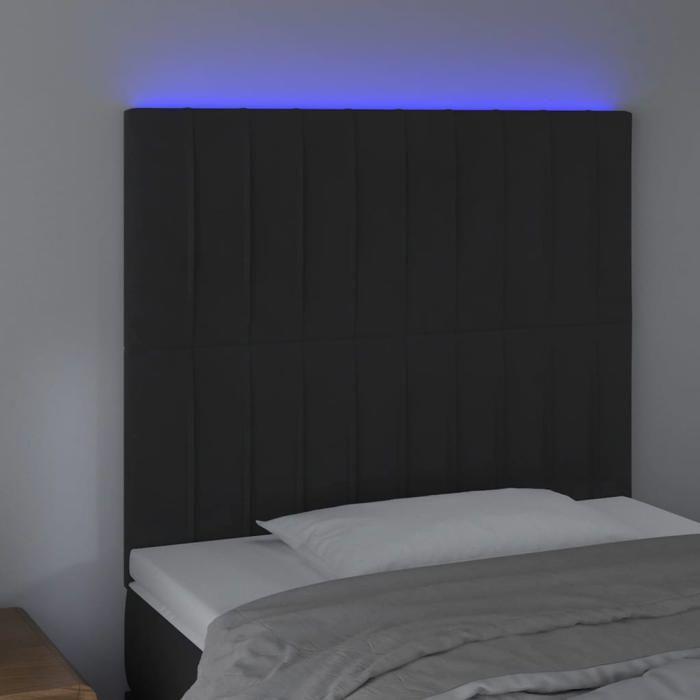 VidaXL LED Headboard Bedroom Furniture Single Bed Accessory Headboard Interior Black 3122694