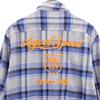 AVIREX Check Long Sleeve Flannel Shirt XL Gray Back Chain Stitch Men's Used