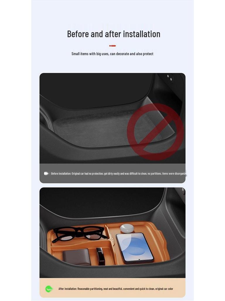 Silikon-Aufbewierungsmatte für Xiaomi YU7 Autolehne, Getränkehalter und Innendekoration