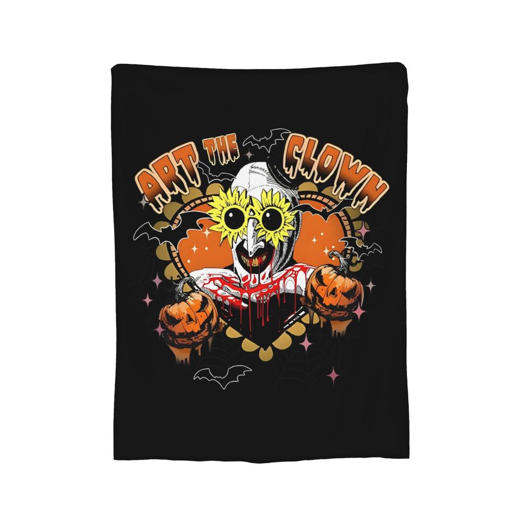 Poster von Terrifier 3 Weihnachtsdecke Fleece Weihnachten Halloween Kunst Der Clown Dünne Überwurfdecken für Sofa Outdoor Steppdecke