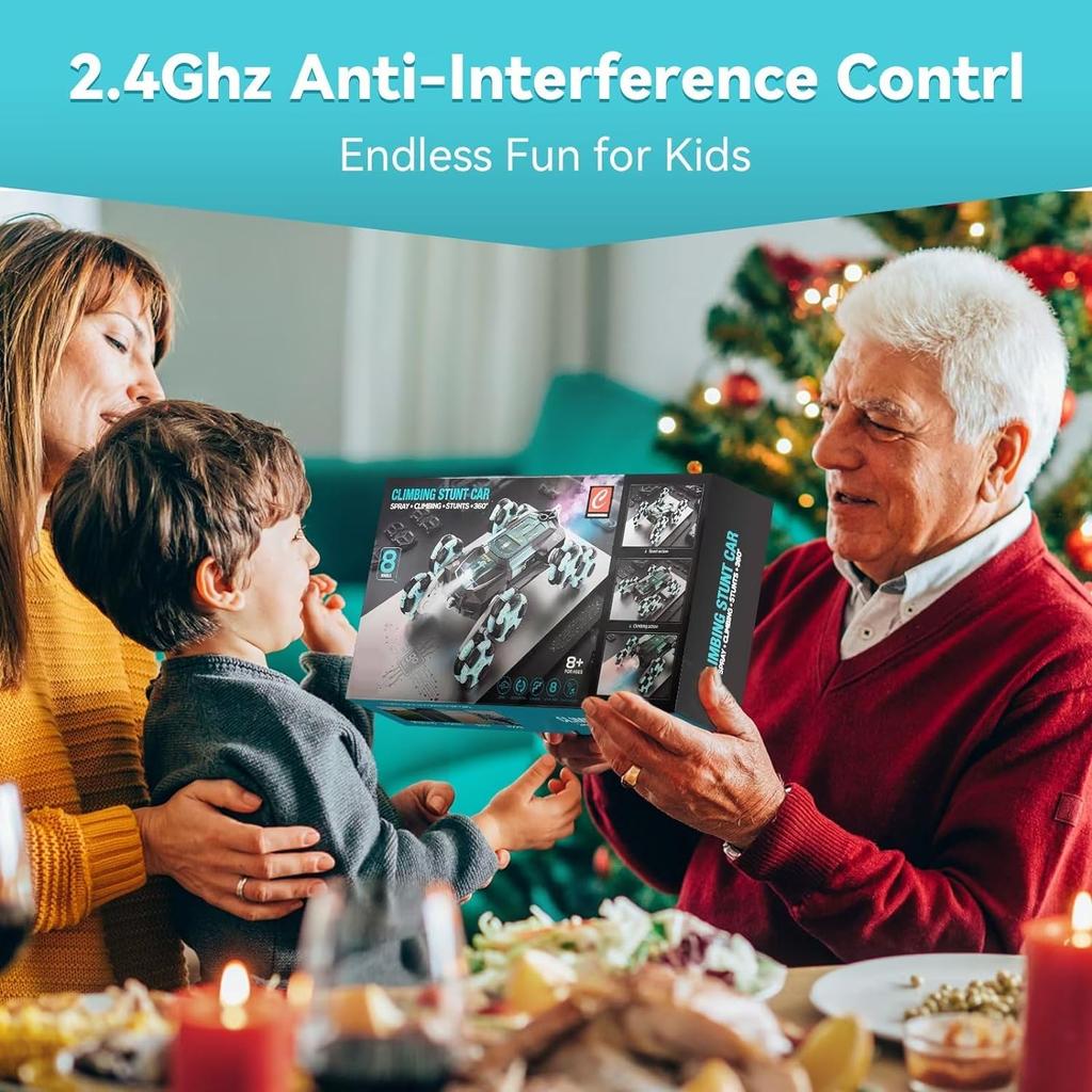8WD Gesture Sensing Stunt Rc Cars, 2.4Ghz Rechargeable Racing Drift Hand Remote Control Clamber Car