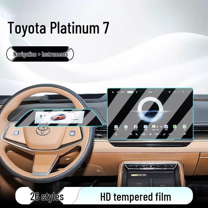 Tempered Glass Screen Protector for 26 Toyota Yaris L Models - Central Control & Dashboard