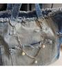 Gradient Large-Capacity Denim Tote Bag - Versatile Commuter Shoulder Bag